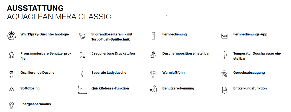 Dusch-WC Geberit AquaClean Mera Classic, chrom