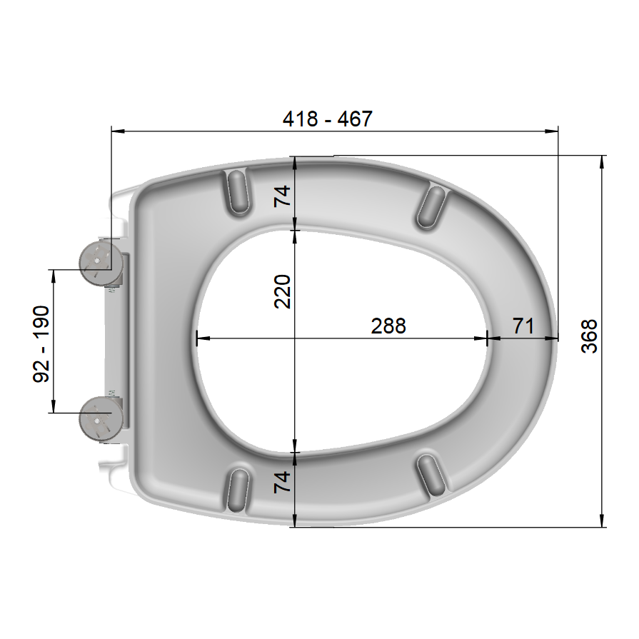 WC-Sitz Boreal Plus, Absenkautomatik