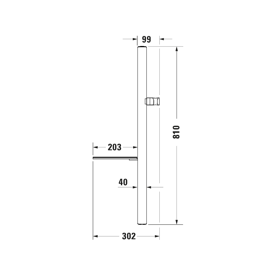 Brausestange mit Ablage Duravit 81 x 30.3