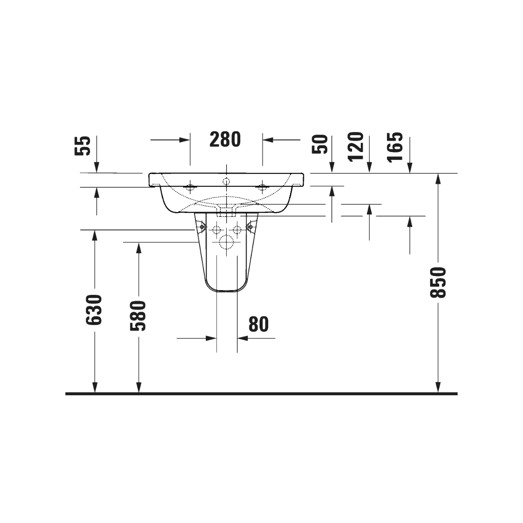 Waschtisch Duravit D-Code 60x48