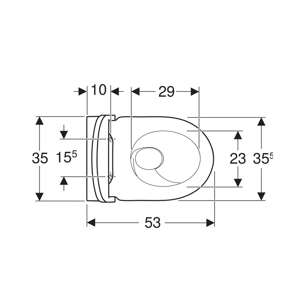 Wand-WC Set, Geberit Acanto mit Turboflush-Spülung