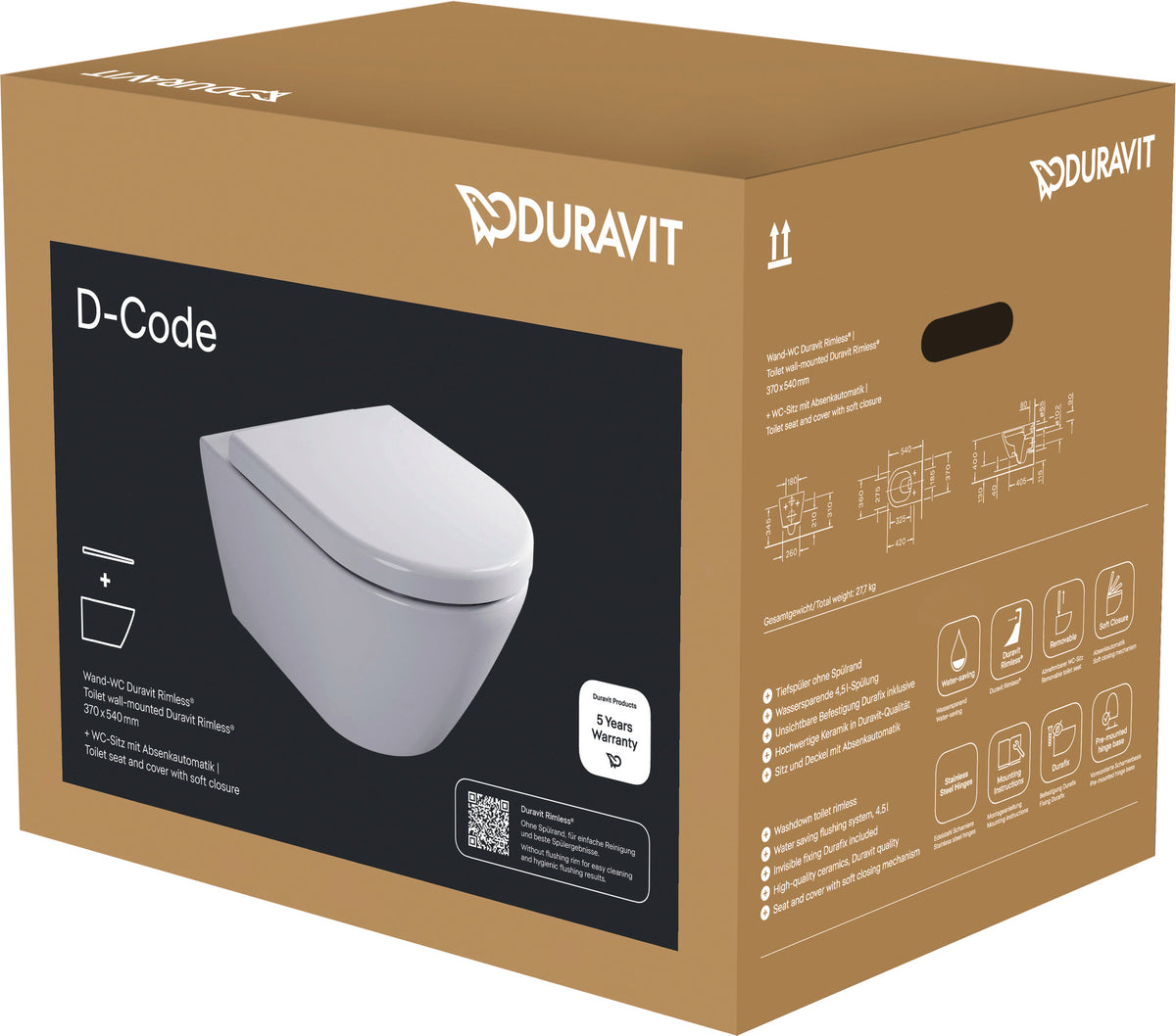 Set de WC suspendu, Geberit Acanto avec rinçage Turboflush