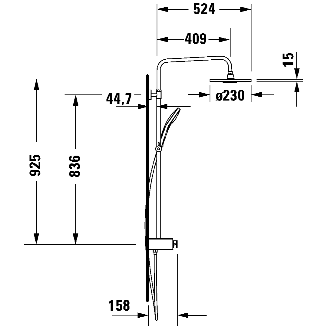 Duschsystem Duravit Shelf 1050 40x52.4