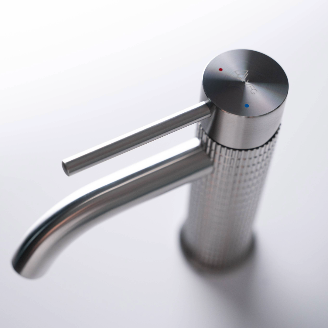 Mitigeur de lavabo VFG Premium en acier inoxydable - Medium sans vidage