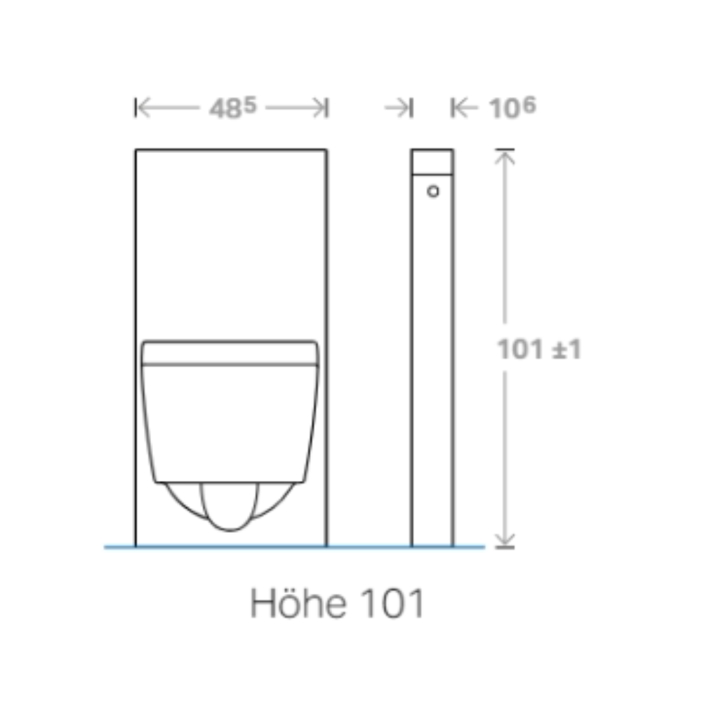 Geberit Monolith pour WC suspendu, H:101cm