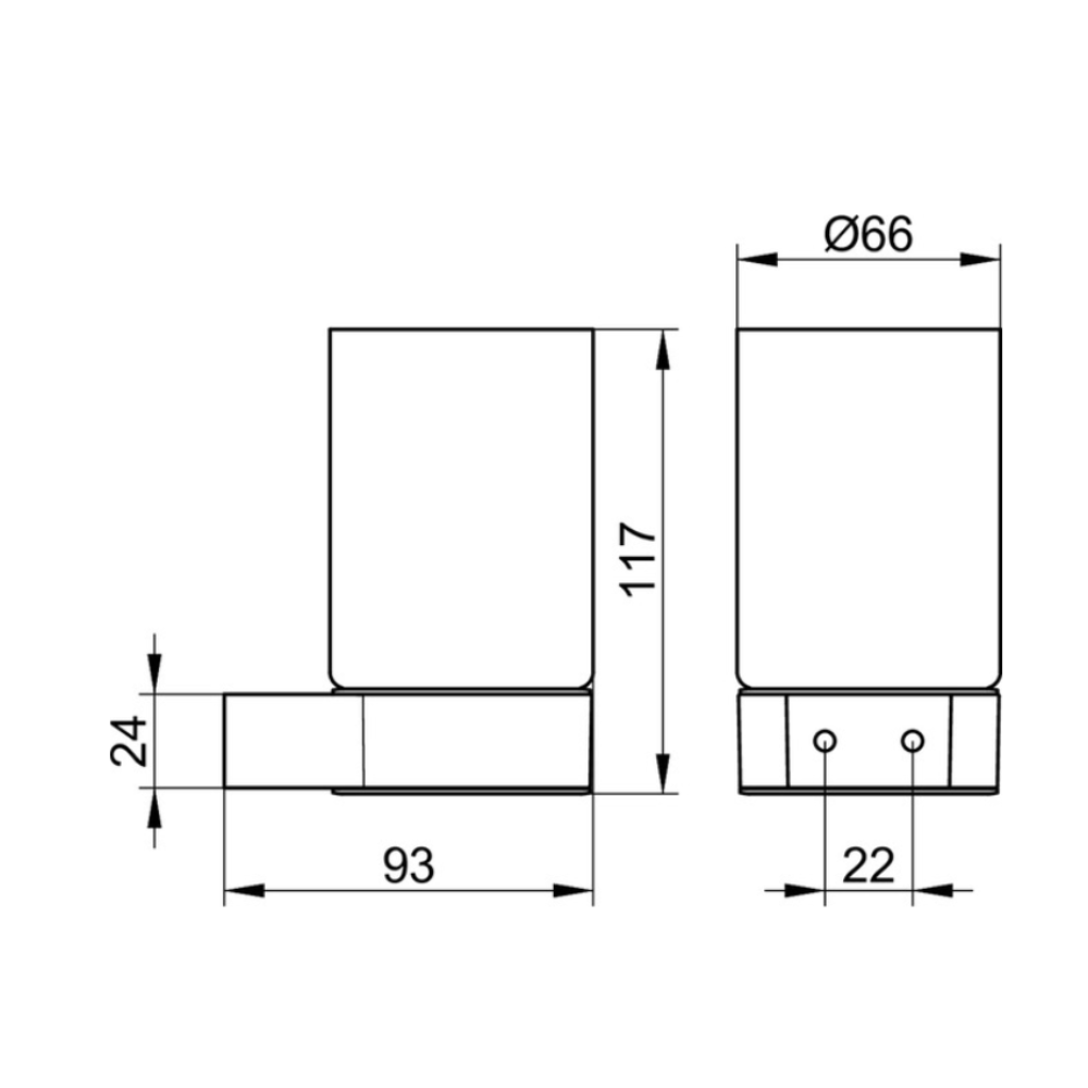 Glashalter mit Glas Keuco Plan