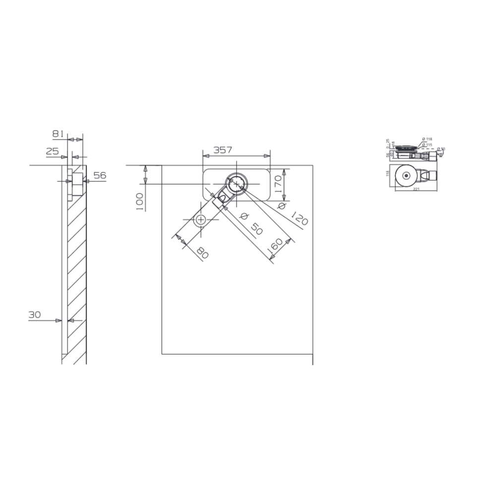 Duschwannen, Viego CreaCore, Breite 800mm