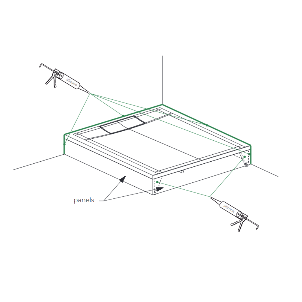 Duschwannen, Viego CreaCore, Breite 800mm