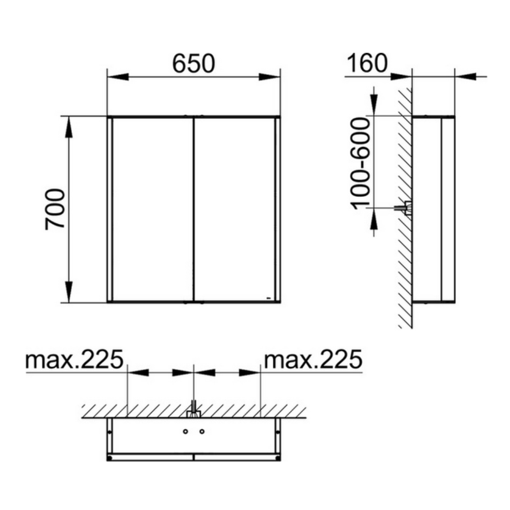 Spiegelschrank Royal Match 650mm