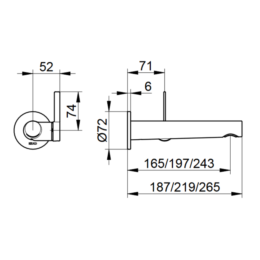 Wandarmatur Keuco IXMO Pure 187