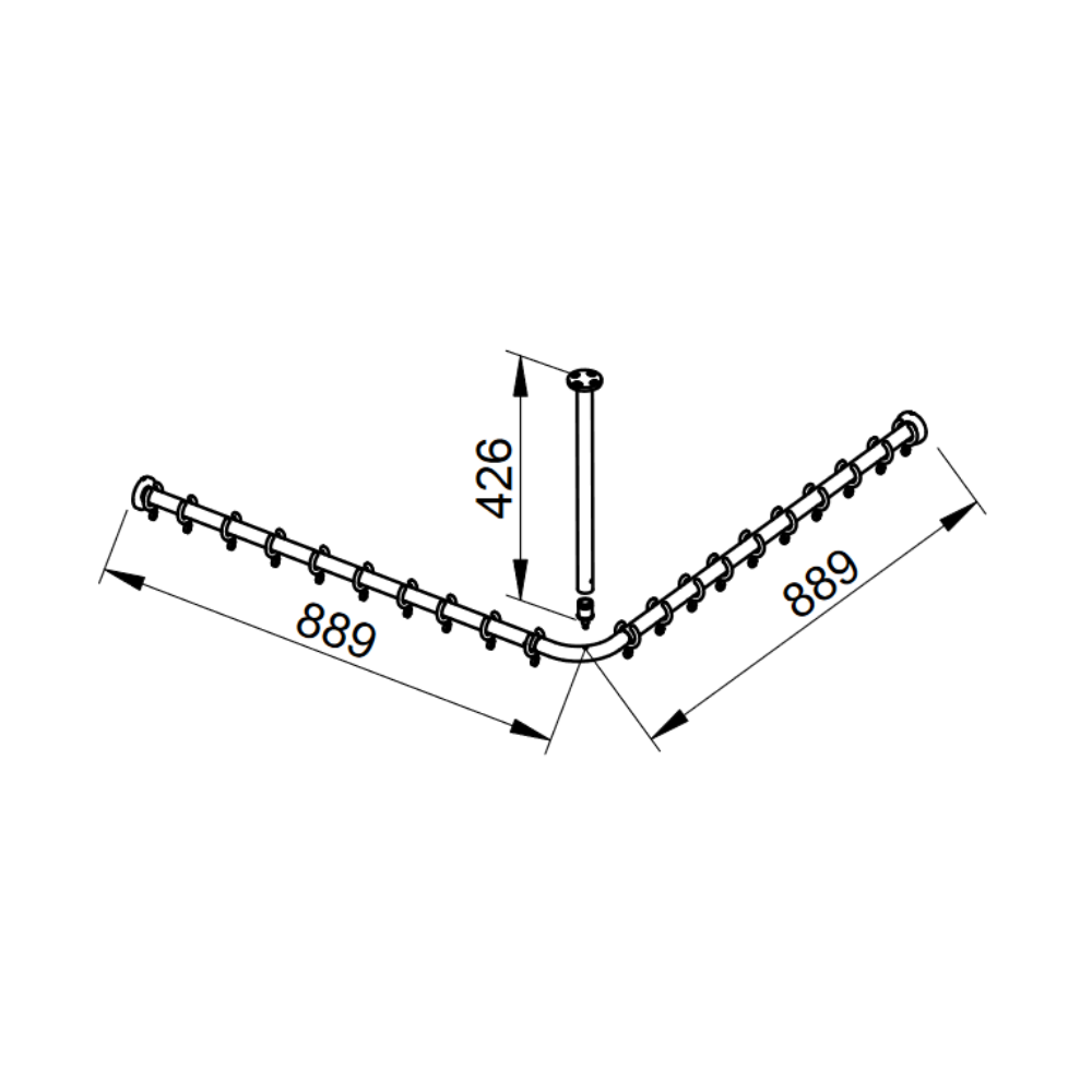 Duschvorhangstangen-Set 900 Keuco