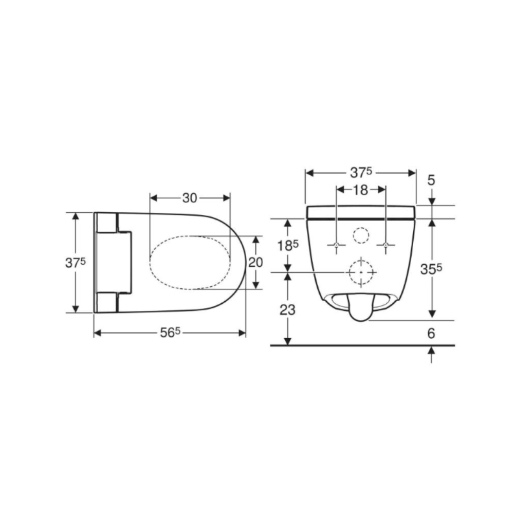 Dusch-WC Geberit AquaClean Alba