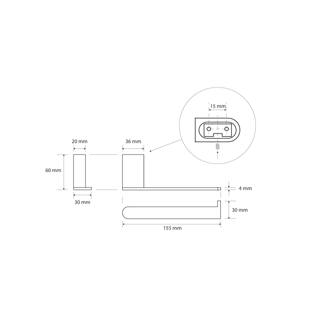 Papierrollhalter rechts VFG GALLA