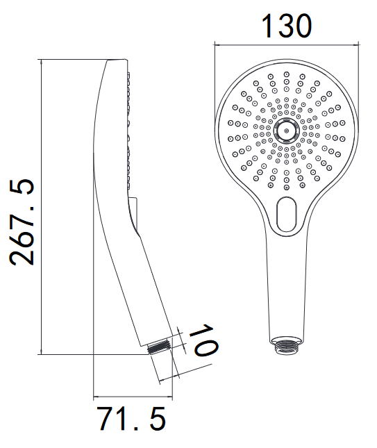 Handbrause VFG Shower Rain 130 3-Jet