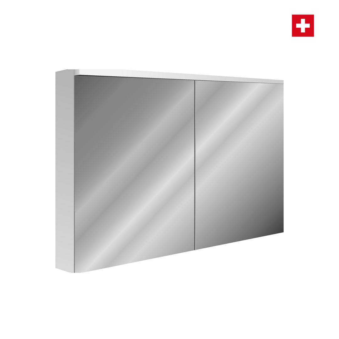 Spiegelschrank Sidler Xamo AP 120cm, LED Beleuchtung oben, CH-Standard