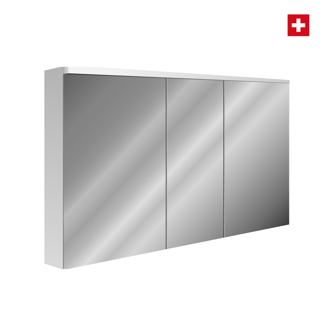 Spiegelschrank Sidler Xamo AP 130cm, LED Beleuchtung oben und unten, CH-Standard