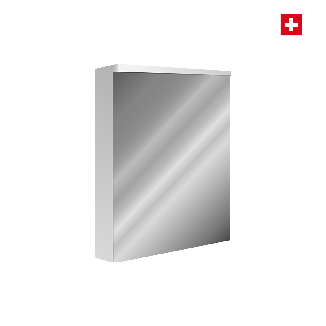 Spiegelschrank Sidler Xamo AP 60cm, LED Beleuchtung oben, CH-Standard