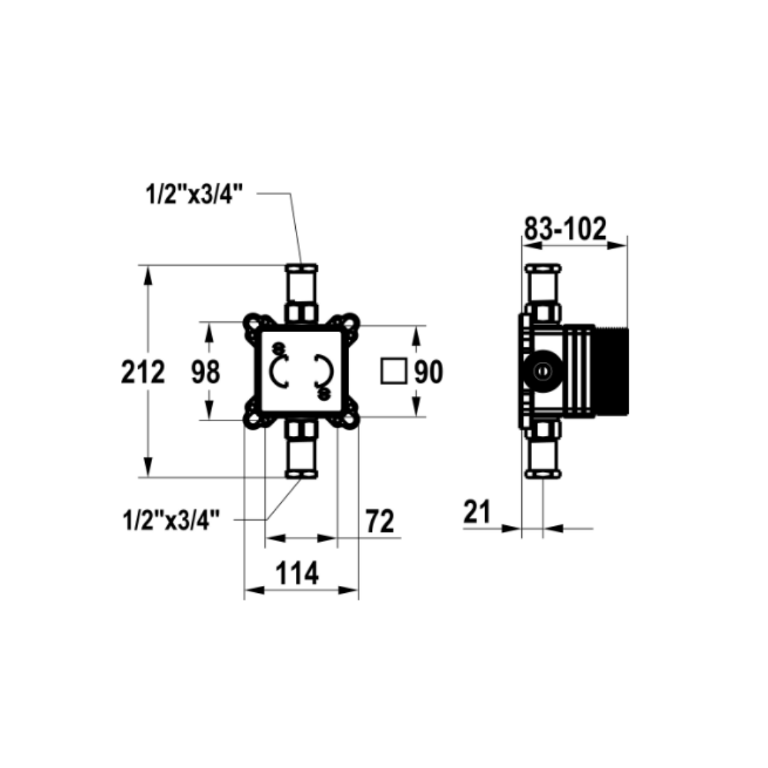 Unterputz-Einheit KWC Homebox