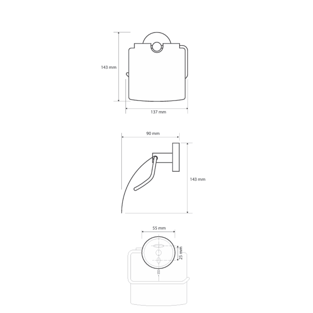 Toilettenpapierhalter mit Deckel VFG NEO