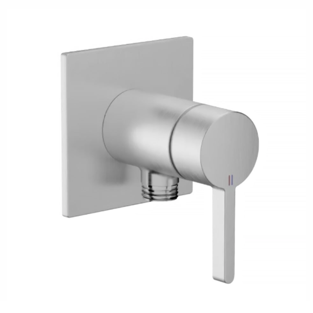 Einhebelmischer - Fertigmontageset - Dusche KWC Bevo Edelstahl-finish