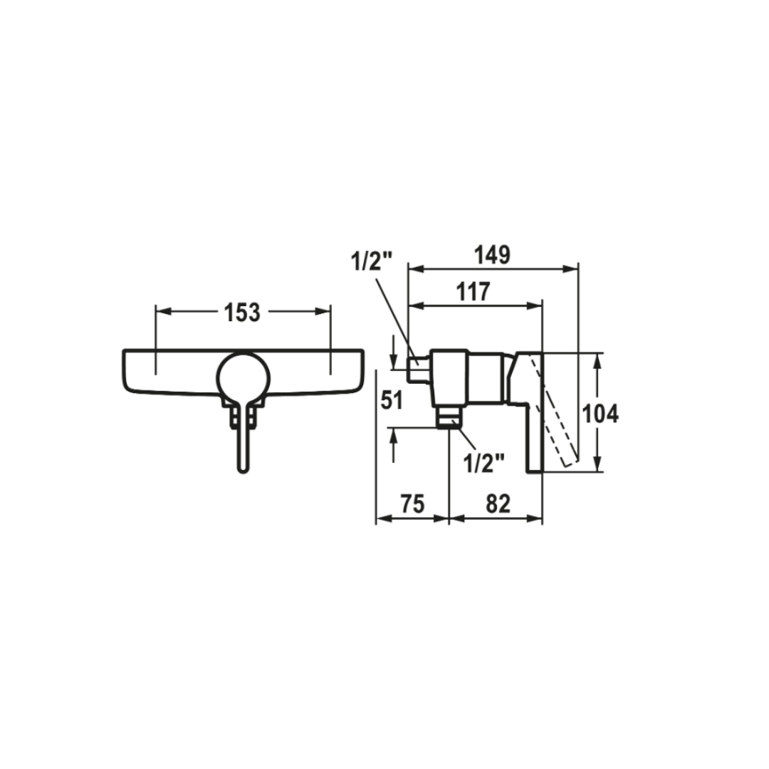 Badewannenmischer KWC FIT, AD 153 / Chrom
