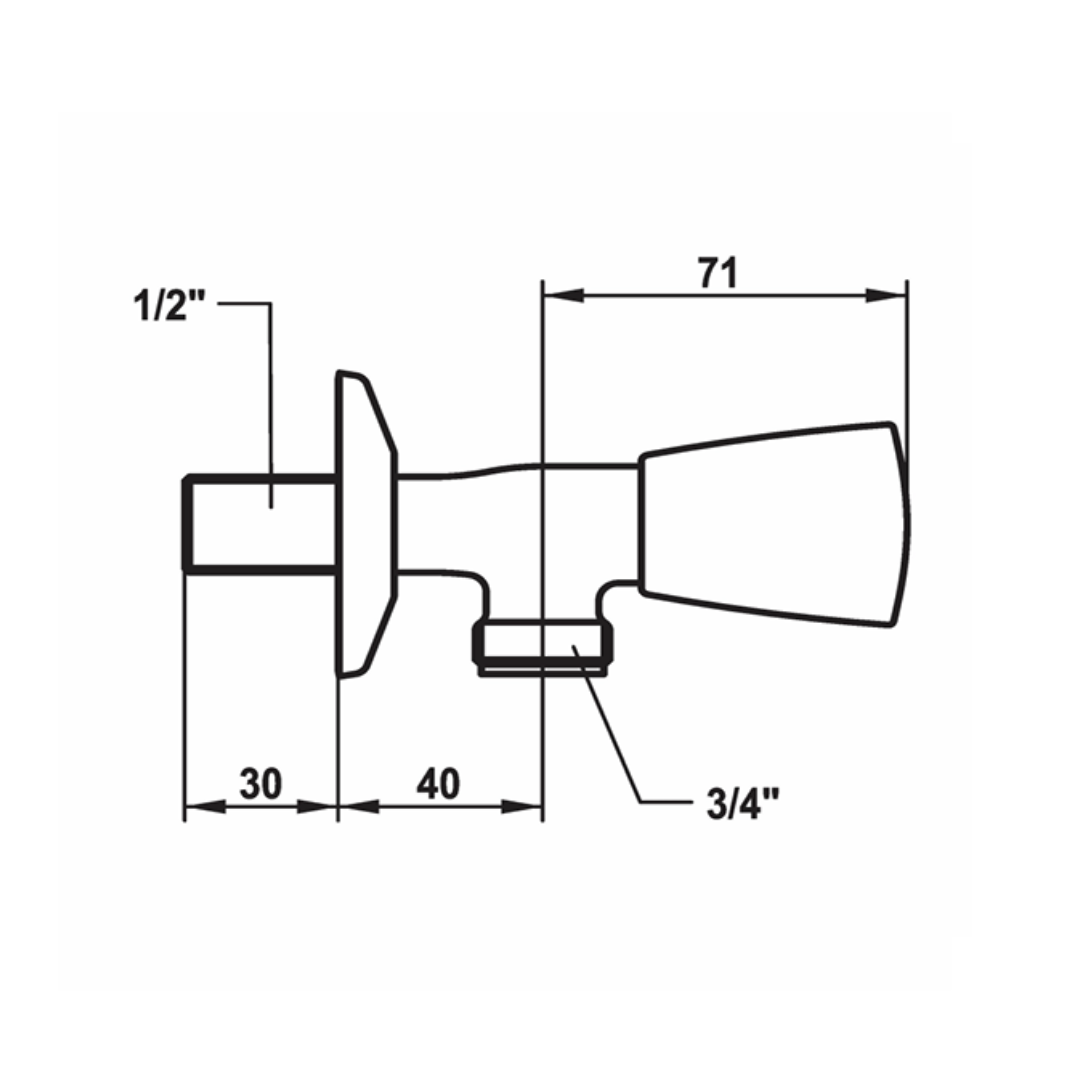 Waschautomaten-Armatur KWC STAR / A 40 G ½“ / Chrom