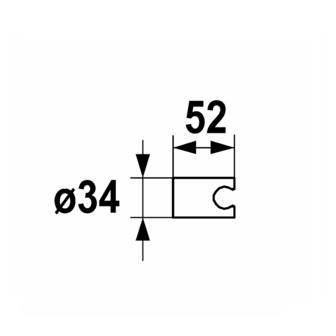 KWC Brausehalter, rund / Kunststoff