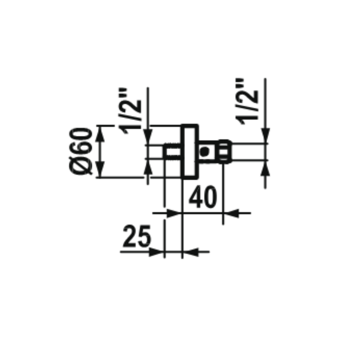 Attacco a parete 1/2 "x1/2"