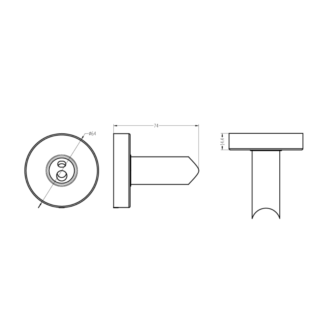 Adapter für Kabeldurchführung, weiss