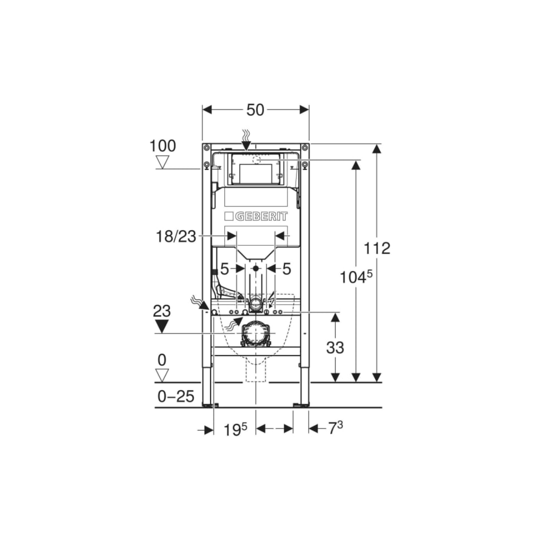Geberit Duofix Sigma 112 für Wand-WC, CH-Variante