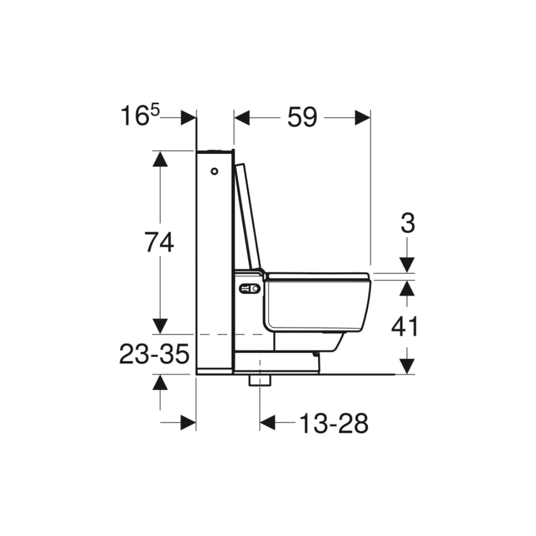 Dusch-WC Geberit AquaClean Mera Classic Komplettanlage Stand-WC