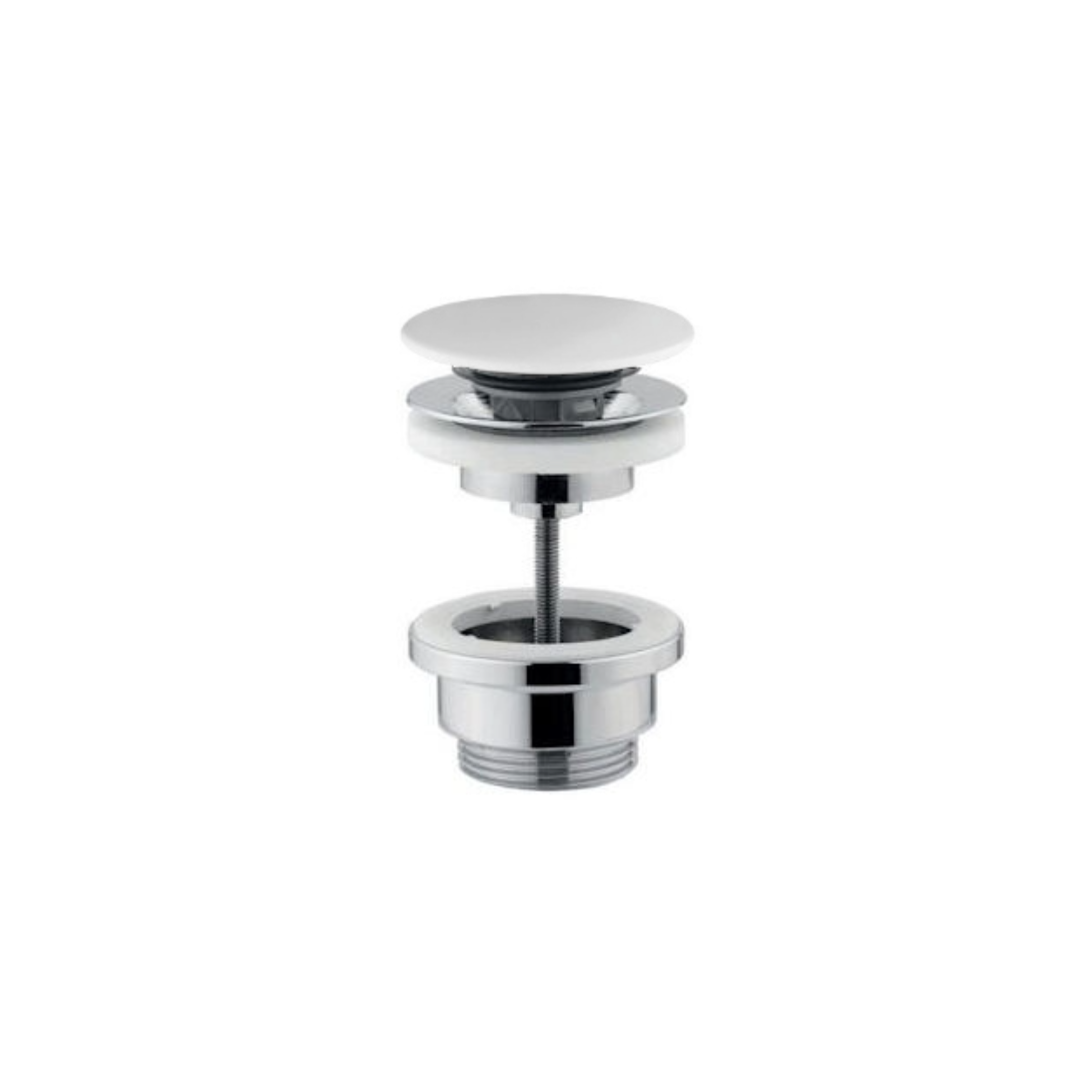 Ablaufventil Push-Open 1 1/4", weisse Abdeckkappe
