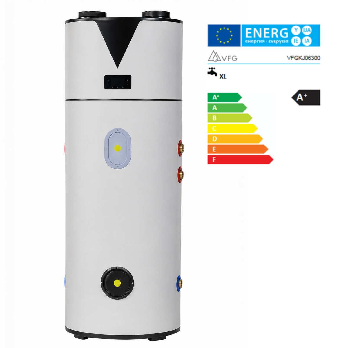 Wärmepumpenboiler Swiss-VFG GreenBoiler 300L, R290, extrem effizienter Warmwasserboiler mit Wärmepumpe