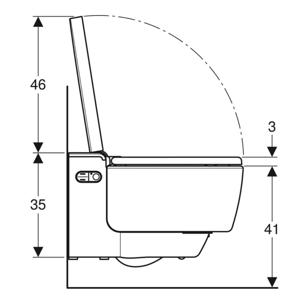 Dusch-WC Geberit AquaClean Mera Classic, chrom