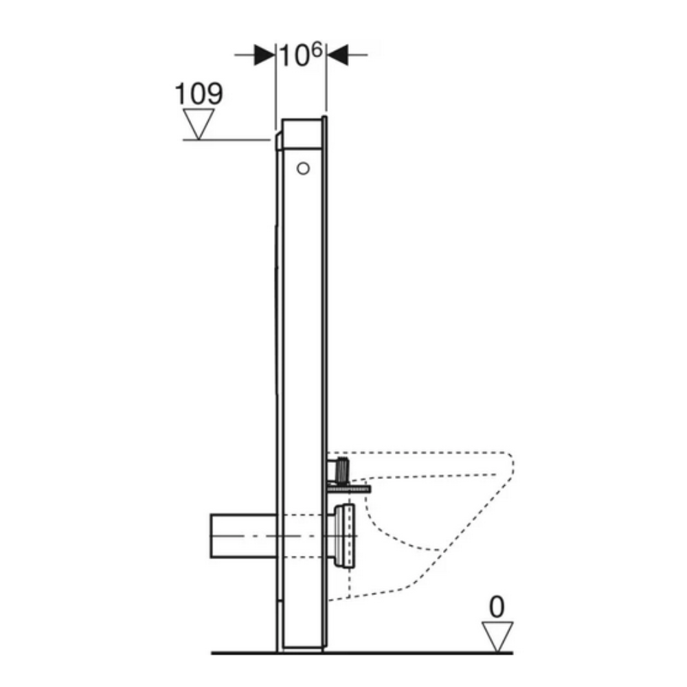 Geberit Monolith für Wand-WC, H:114cm