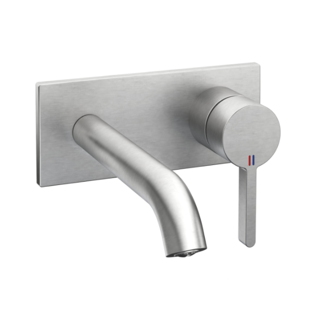 KWC BEVO set lavabo premontato A 175 / finitura acciaio inox