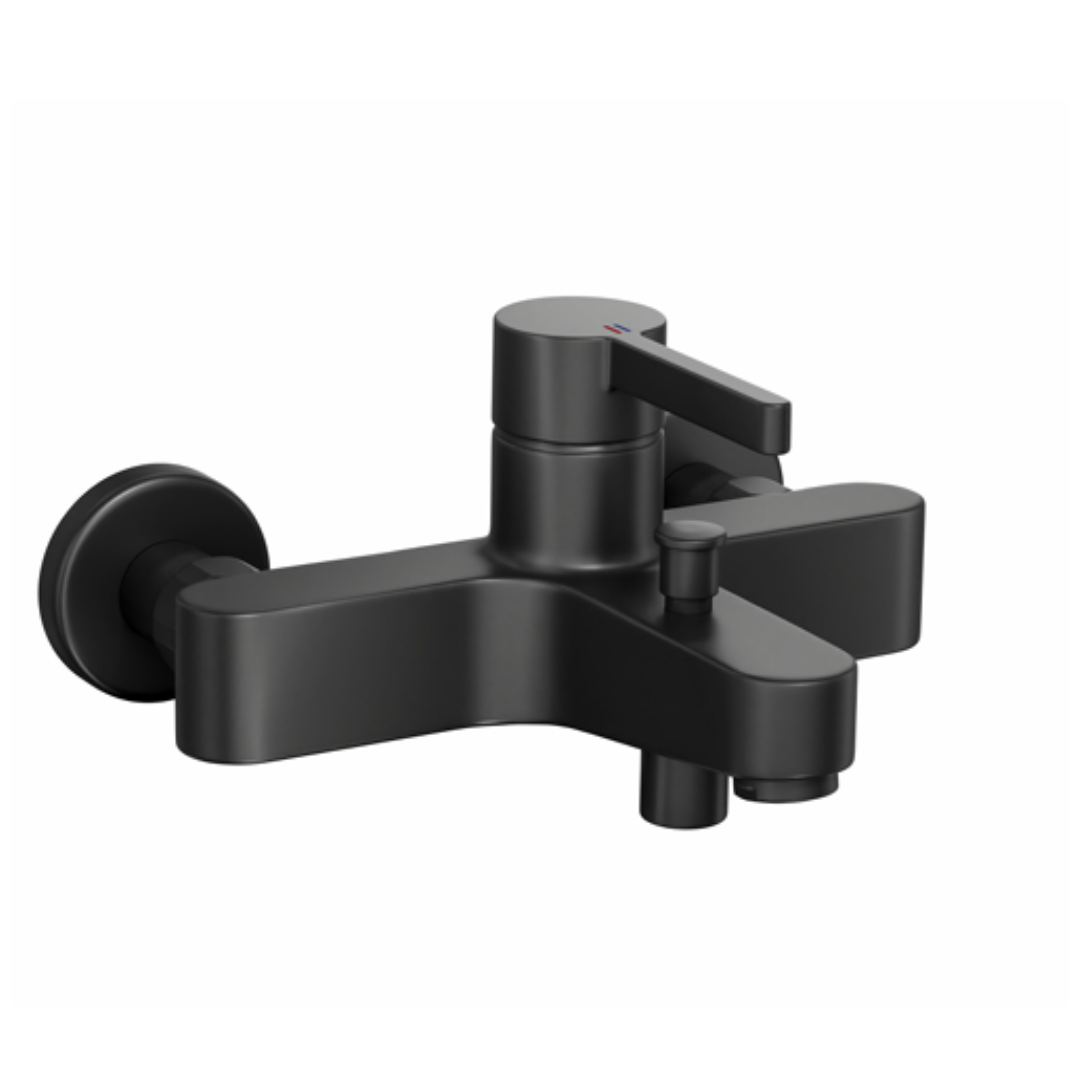 Badewannenmischer KWC BEVO, AD 153 / A 175 Matt Schwarz