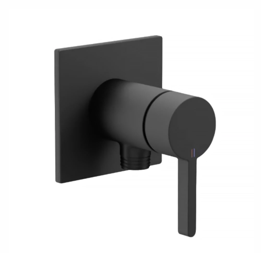 Einhebelmischer - Fertigmontageset - Dusche KWC Bevo Matt schwarz