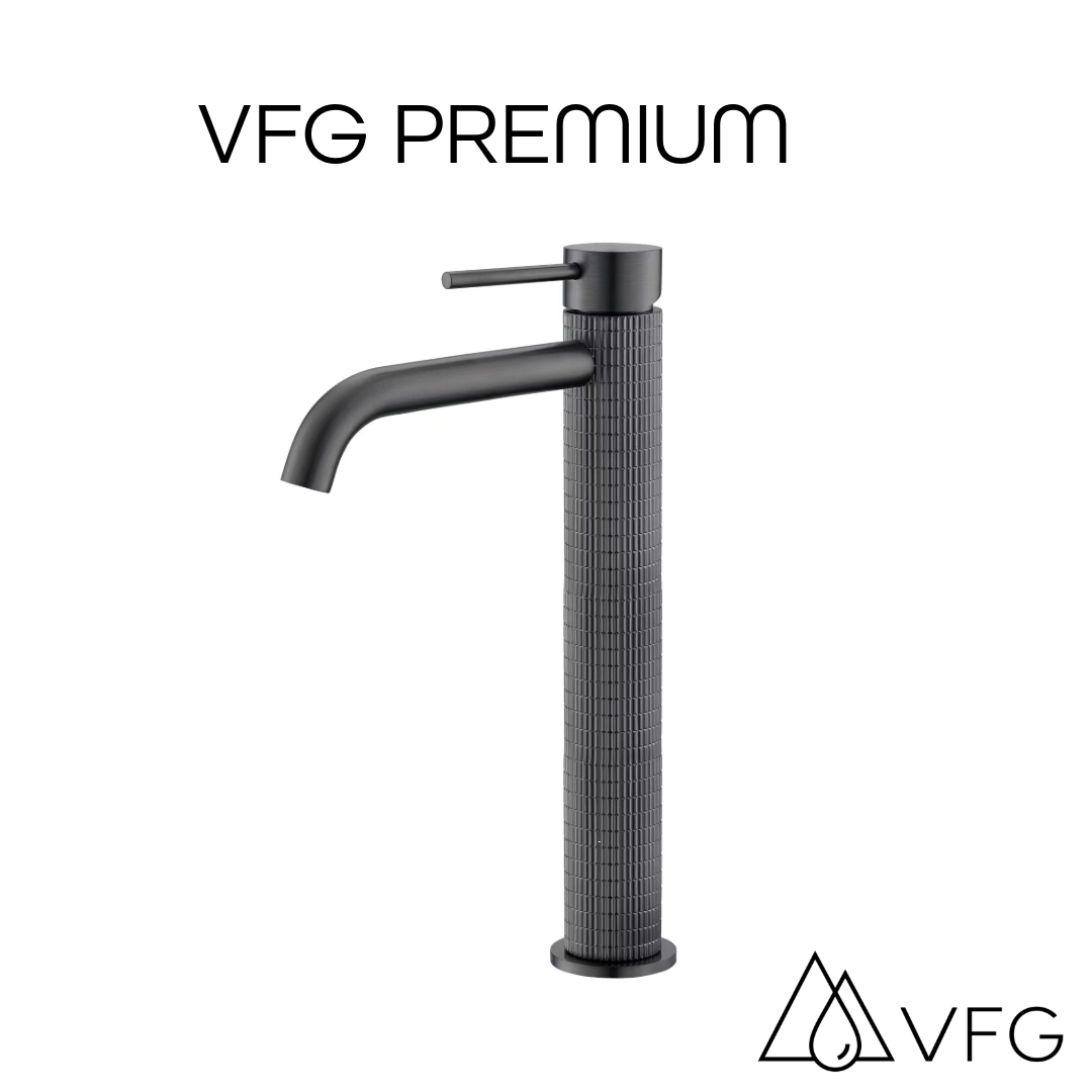 Waschtischarmatur VFG Premium schwarz hoch - Medium ohne Ablaufventil