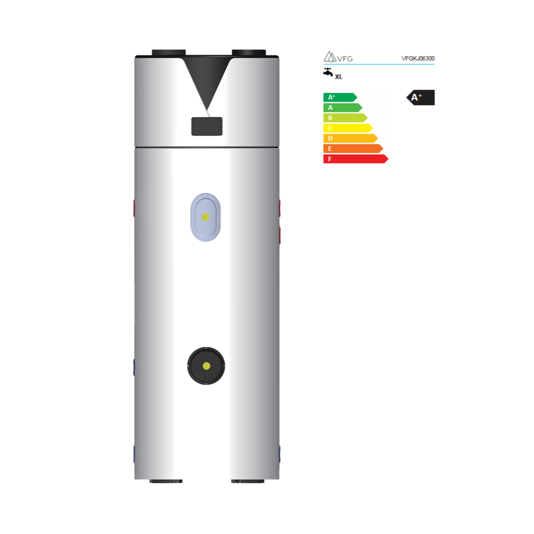 Wärmepumpenboiler Swiss-VFG GreenBoiler 300L, R290, extrem effizienter Warmwasserboiler mit Wärmepumpe