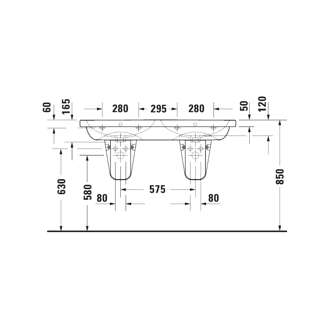Waschtisch Duravit D-Code 120x48