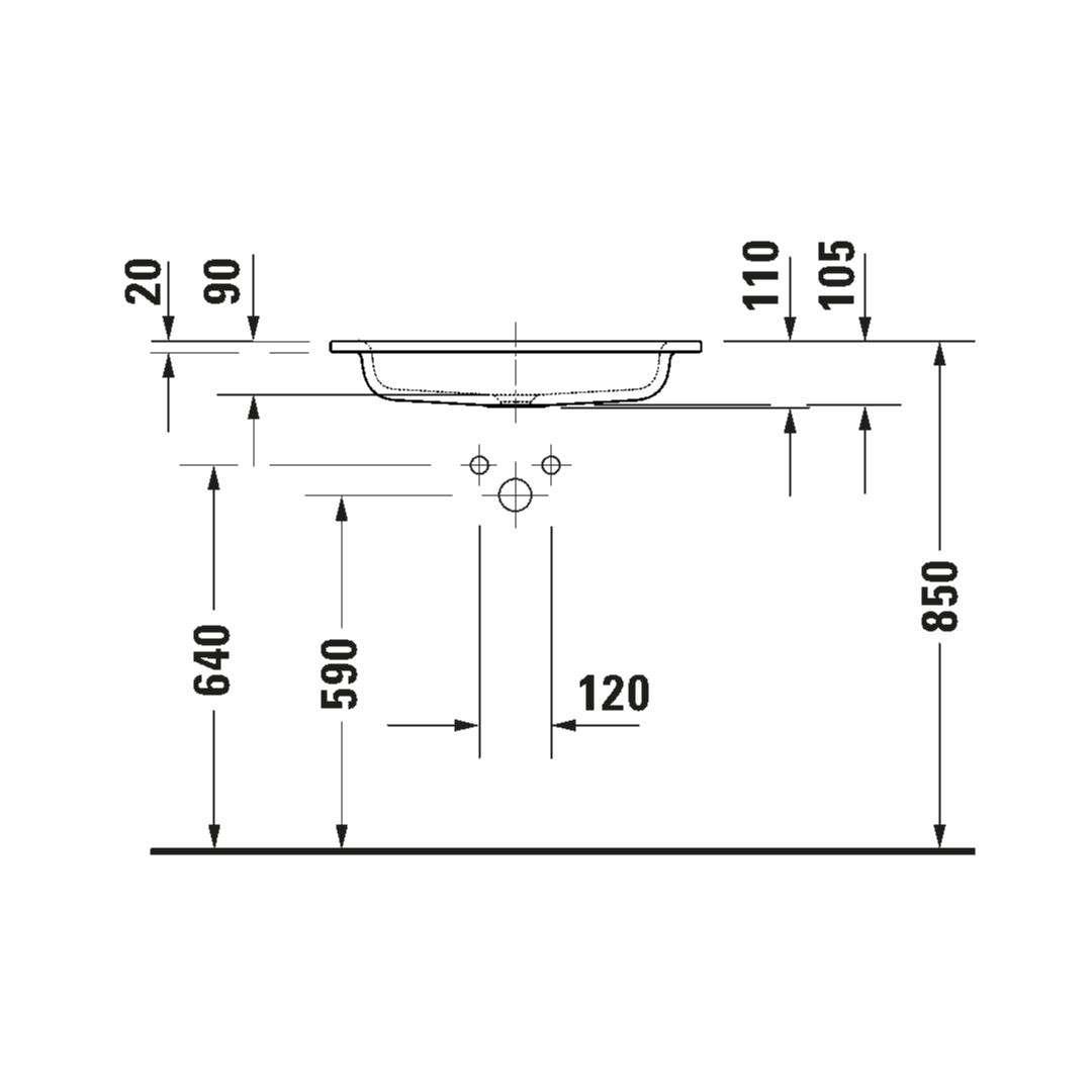 Waschtisch Duravit Sivida 62x48.5