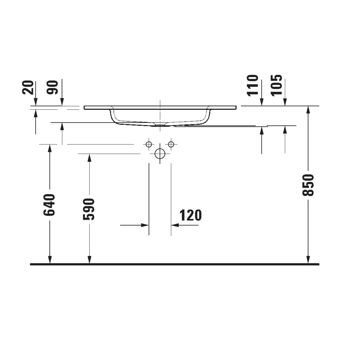 Waschtisch Duravit Sivida 82x48.5