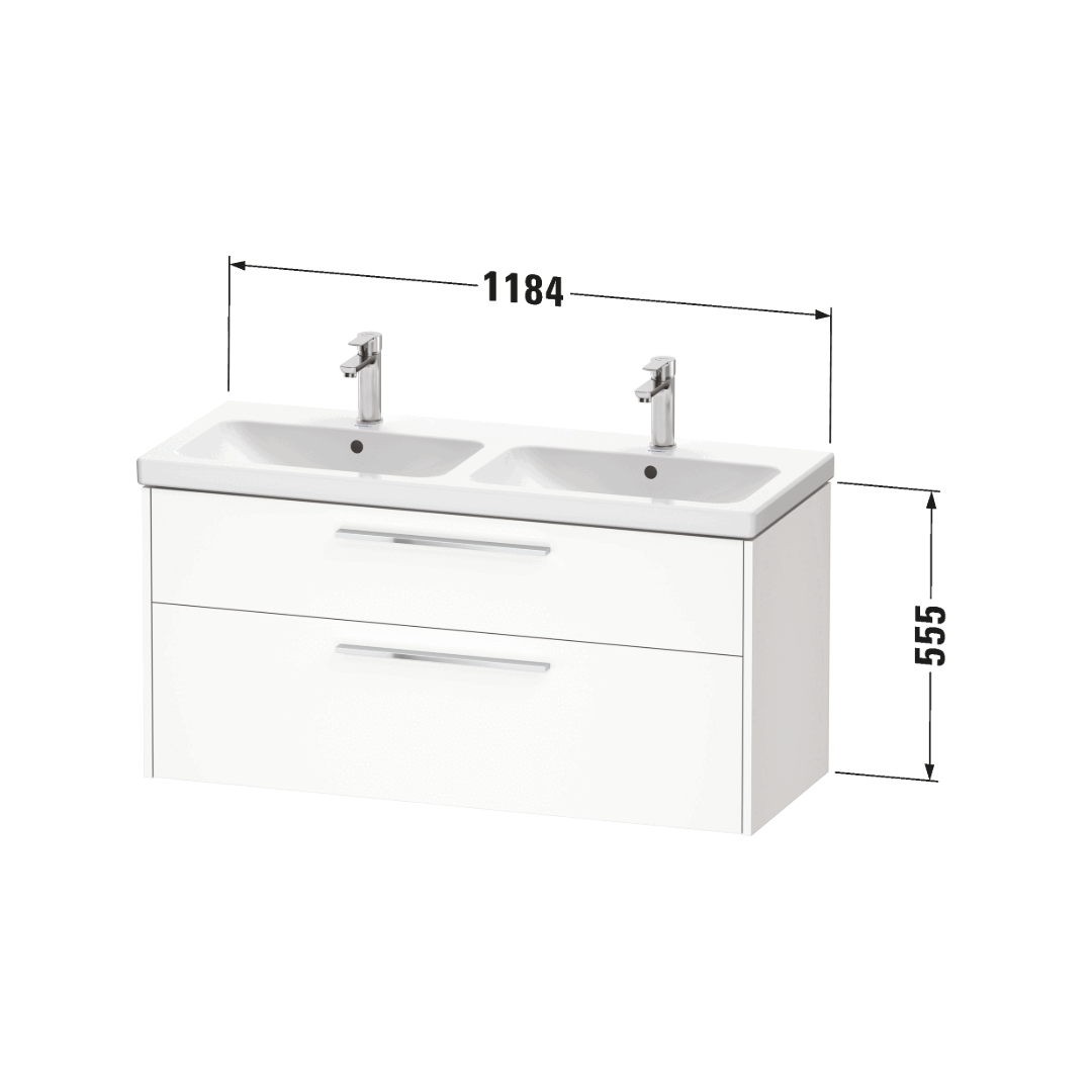Waschtischunterbau D-Code wandhängend 118.4x46cm
