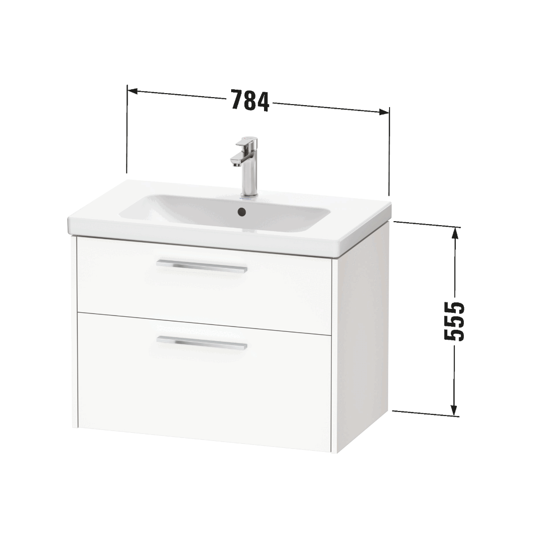 Waschtischunterbau D-Code wandhängend 78.4x46cm