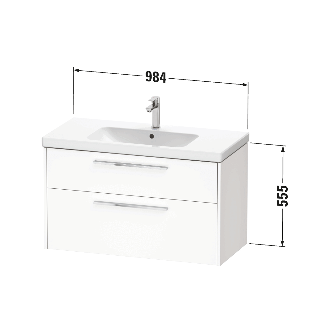 Waschtischunterbau D-Code wandhängend 98.4x46cm