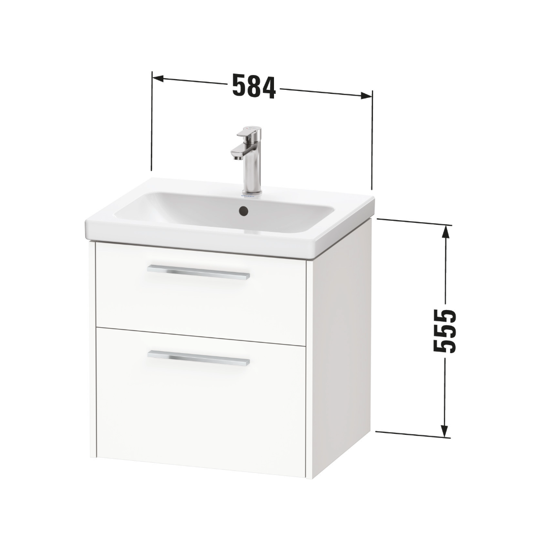 Waschtischunterbau D-Code wandhängend 58.4x46cm