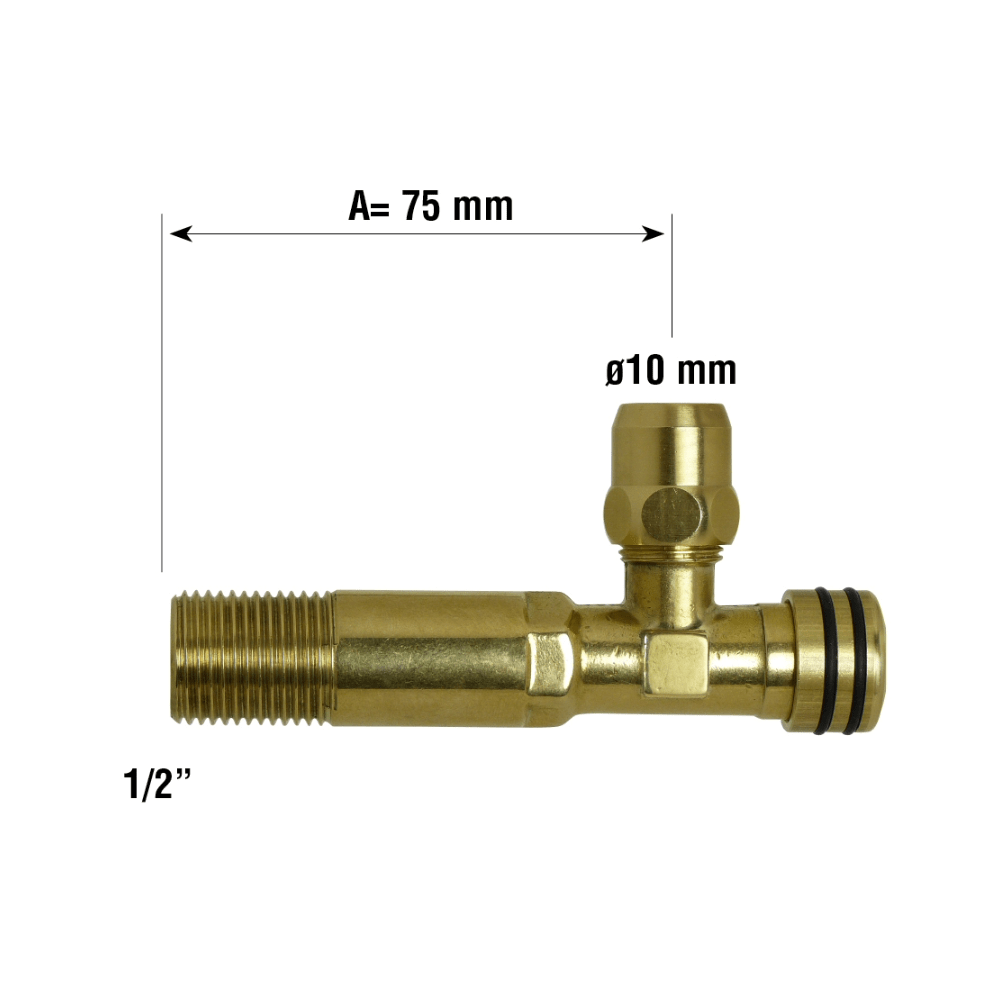 Eckventil mit Oberteil; roh poliert - swiss vfg - ch