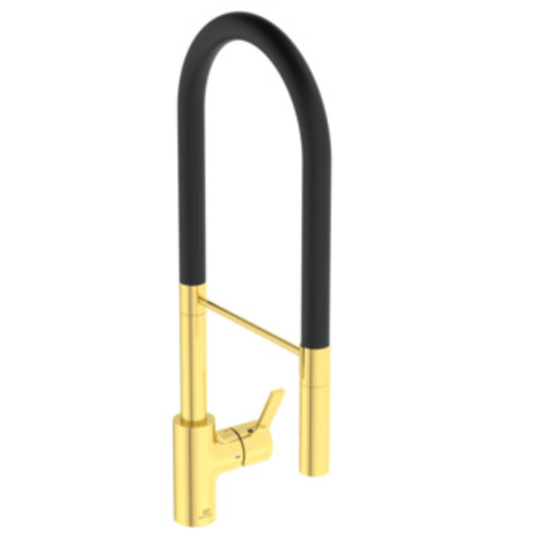 Küchenarmatur Gusto Semi - Professional, Gold gebürstet, Höhe 604mm - swiss vfg - ch