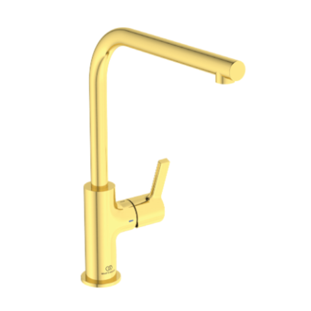 Küchenarmatur L - Auslauf Ideal Standard Gusto, Gold gebürstet - swiss vfg - ch